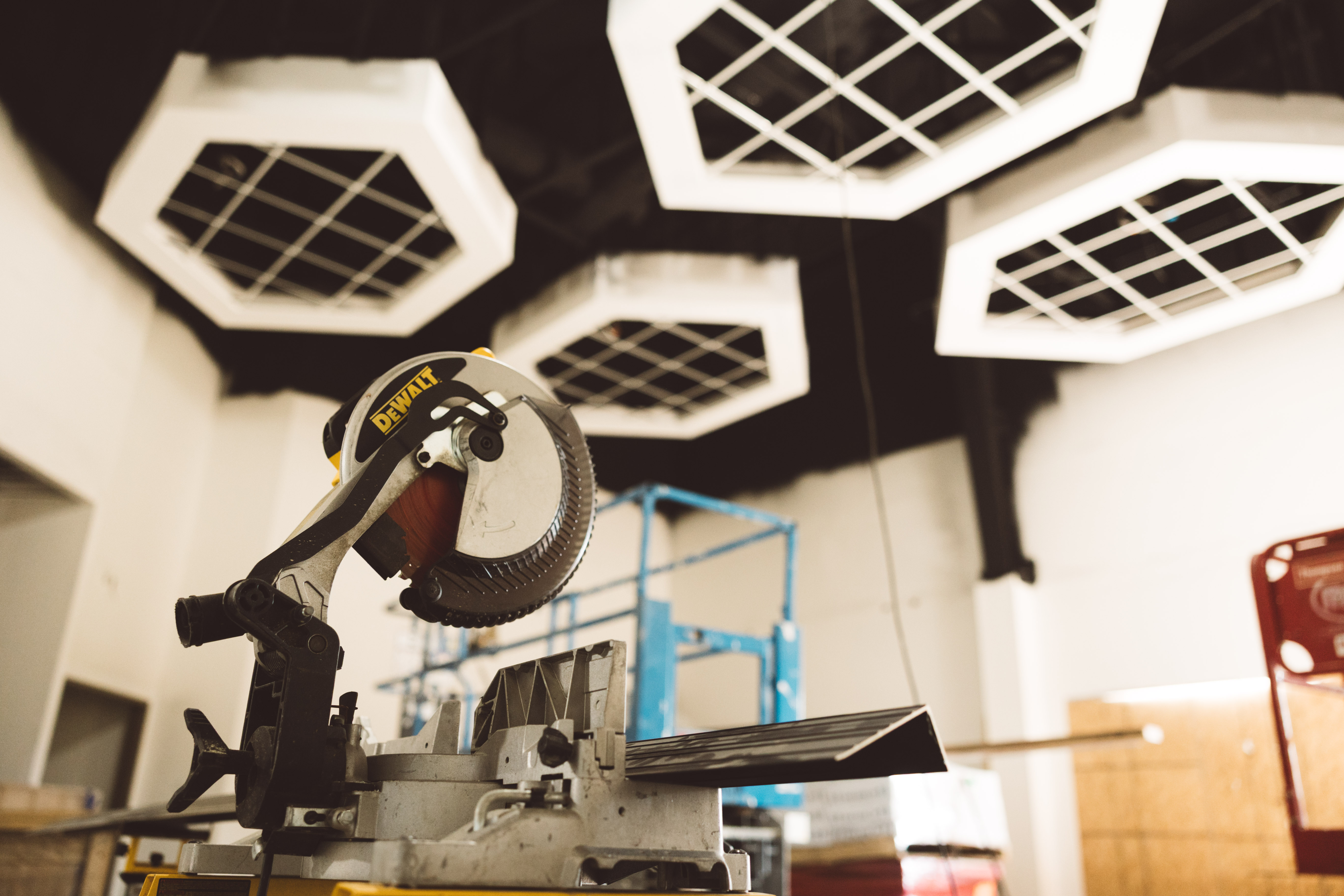 DeWalt miter saw on-site