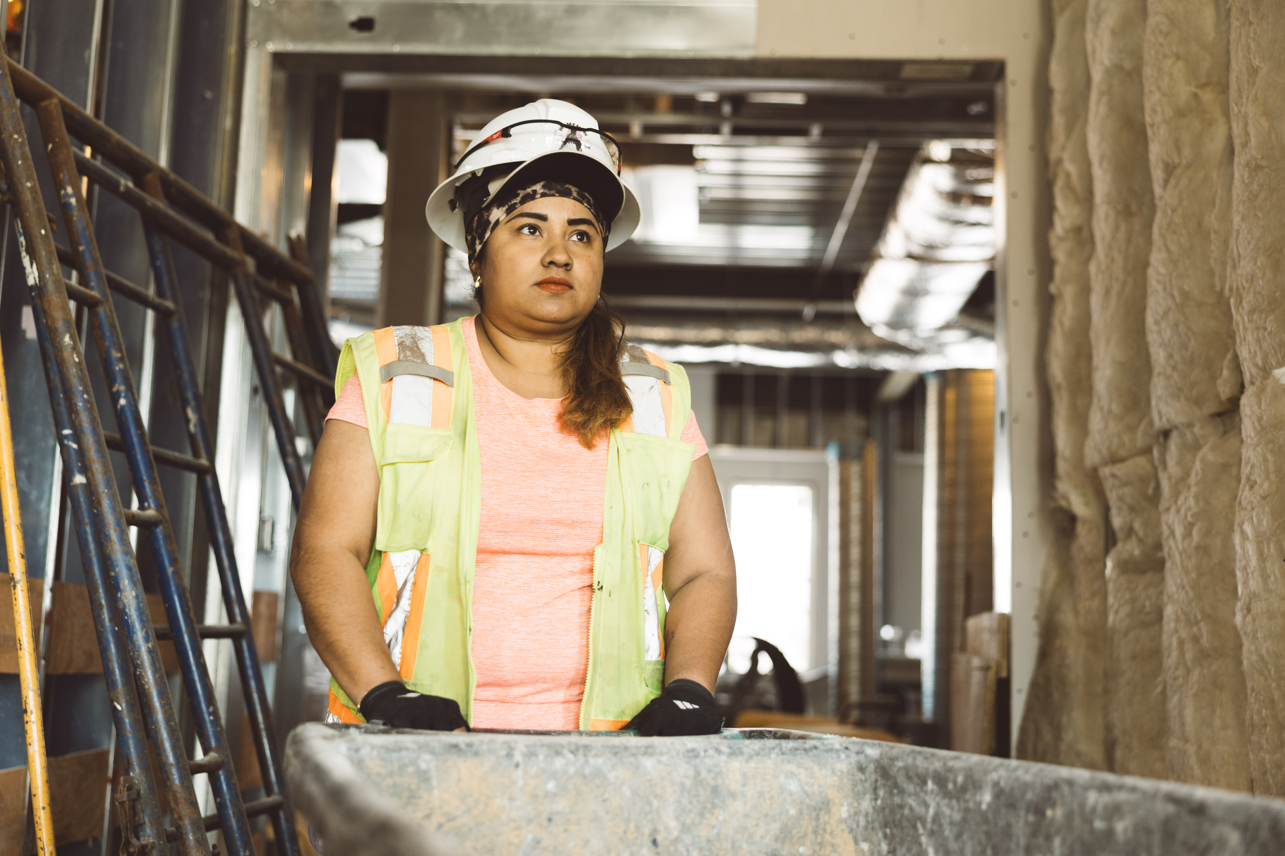 Ethos crew member on interior job site
